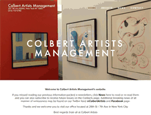 Tablet Screenshot of colbertartists.com